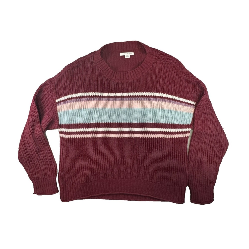 American Eagle Womens Multicolor Knit Sweater Size Small‎ Cotton Acrylic